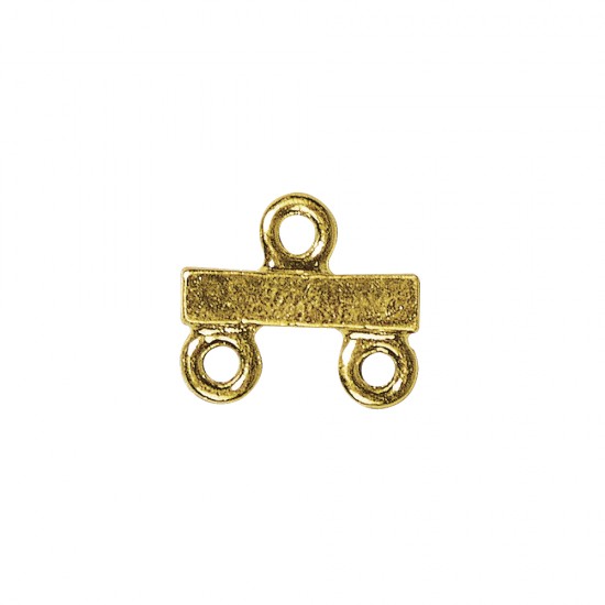 Side-bar double-row, gold-plated, 3.4x13mm, t-bag 1 pc.