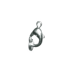Carabiner catch with ring, argintiu, 13 mm, t-bag 1 pc. Carabiner catch with ring, argintiu, 13 mm, t-bag 1 pc.