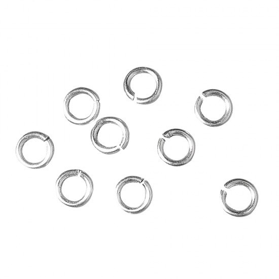 Ring, 5mm o, argintiu, 1mm tab-bag 50pcs.