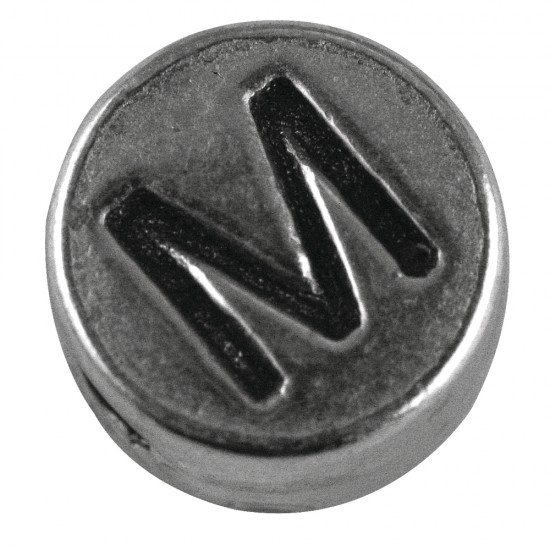 Margele metalice   M  , 7mm o, argintiu, hole 2mm o, l