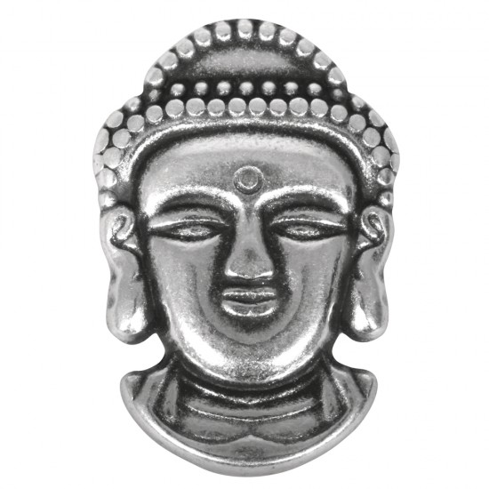 Metal-pendant: Buddha, oxidized argintiu, 21mm, eye 2mm o, loose