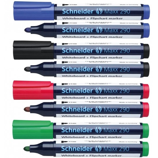 Marker SCHNEIDER Maxx 290, pentru tabla de scris+flipchart, varf rotund 2-3mm DIVERSE CULORI