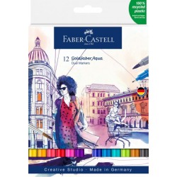 MARKER SOLUBIL 2 CAPETE SET 12 BUC GOLDFABER FABER-CASTELL