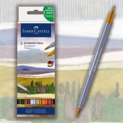 MARKER SOLUBIL 2 CAPETE SET 6 BUC TOSCANA GOLDFABER FABER-CASTELL