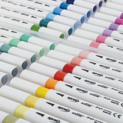 Set 36 cul marker ACRILIC 4mm + 2 contur negru cutie PP