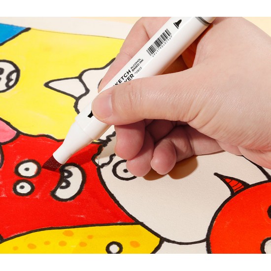 Set 24 markere SKETCHING varf dublu rotund 1mm/tesit, 7mm, cutie plastic, COLOR EMOTION DELI Set 24 markere SKETCHING varf dublu rotund 1mm/tesit, 7mm, cutie plastic, COLOR EMOTION DELI