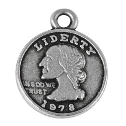 Pandantiv Rayher, banut 14 mm , orificiu 2mm, NU CONTINE NICHEL Pandantiv Rayher, banut 14 mm , orificiu 2mm, NU CONTINE NICHEL