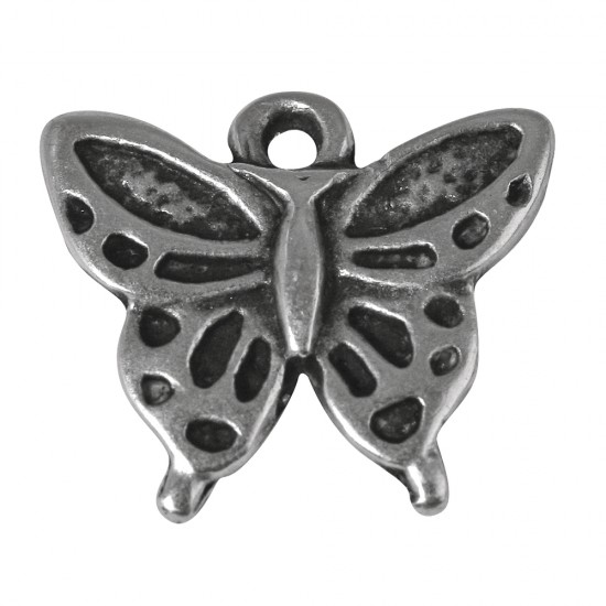 Pandantiv metalic Rayher, fluturas, 11 mm, NU CONTINE NICHEL