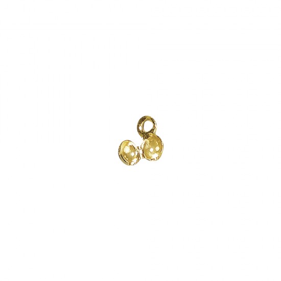 Squeeze catch, 3mm o, gold-plated, t-bag 10pcs.