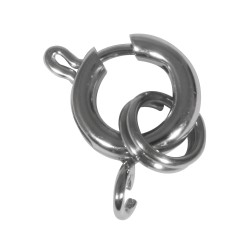 Stainless steel chain catch w split ring, platinum, 8mm o, t-bag 1pc. Stainless steel chain catch w split ring, platinum, 8mm o, t-bag 1pc.