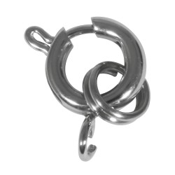 Stainless steel chain catch w split ring, platinum, 9mm o, t-bag 1pc. Stainless steel chain catch w split ring, platinum, 9mm o, t-bag 1pc.