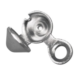 Stainless steel squeeze catch, 4mm o, platinum, tab-bag 20pcs. Stainless steel squeeze catch, 4mm o, platinum, tab-bag 20pcs.