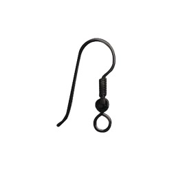 Brass ear hook, negru, 20mm, tab-bag 4pcs. Brass ear hook, negru, 20mm, tab-bag 4pcs.