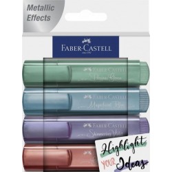 Textmarker metalizat, 4/set Faber-Castell Textmarker metalizat, 4/set Faber-Castell