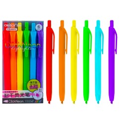 Text marker neon, 3.3 mm, 6 culori/set - Chosch