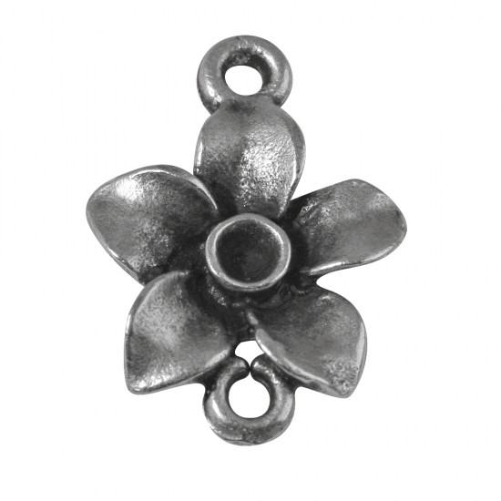 Pandantiv metalic Rayher, floare, 17mm, NU CONTINE NICHEL