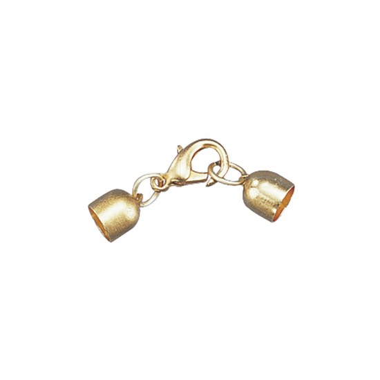 Jewellery catch, beamless, gold, 8mm, tab-bag 1pc.