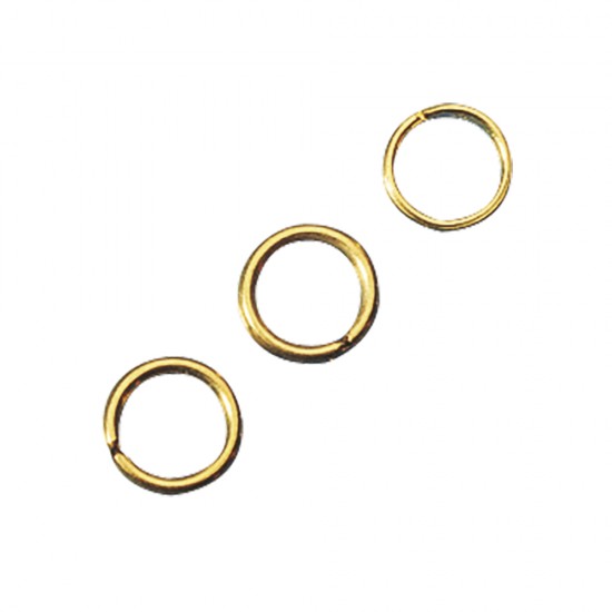 Ring, 8mm o, gold, 1mm, tab-bag 20 pcs.