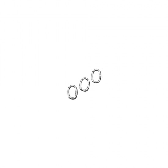 Ring, 0.8mm o, platinum, 5.2x3.7mm, tab-bag 25pcs.