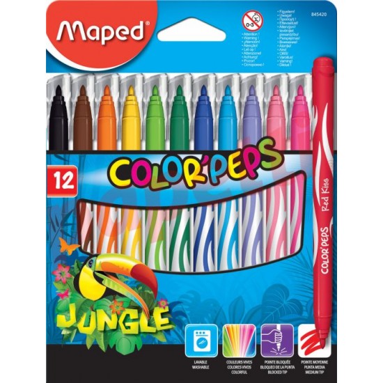 Carioca 12 culori/set Color Peps Jungle Maped