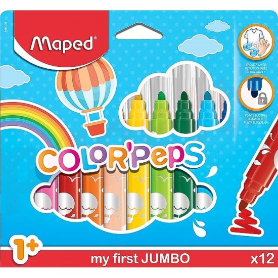 Carioca 12 culori/set Color Peps My First Jumbo Maped
