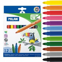 Carioca 12 culori varf conic MILAN Carioca 12 culori varf conic MILAN