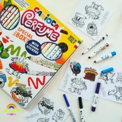 Carioca 30 culori parfumate + abtibilduri 43082 - CARIOCA