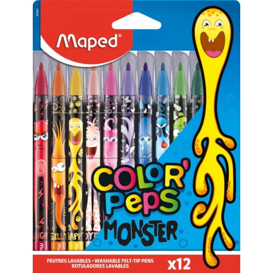 Carioca Color’Peps Monster 12 culori/set – NOU!