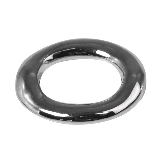 Metal jewellery element oval, argintiu, 20x23mm, tab-bag 2pcs.