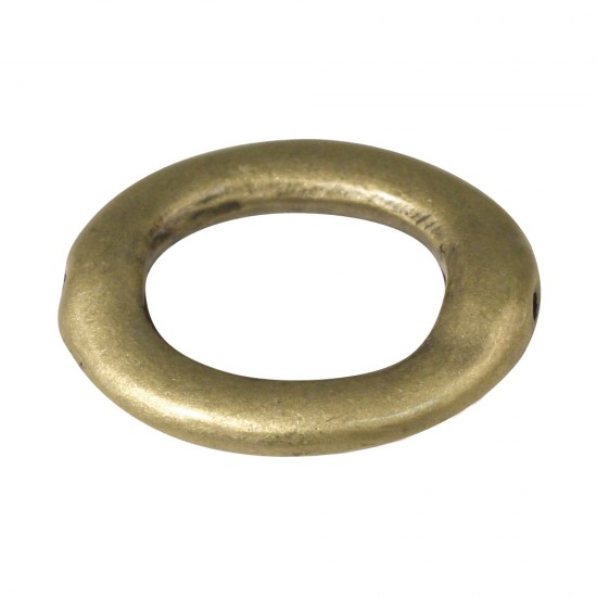 Metal jewellery element oval, gold, 20x23mm, tab-bag 2pcs.