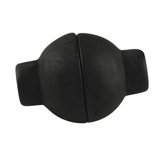 Plastic magnetic clasp, round, negru, 20x14mm, hole 4mm o, t-bag 1pc.