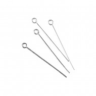 Chain stitch pin, 0.7mm o, platinum, 20mm, t-bag 50pcs.