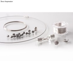 Jewellery catch ring cap,  6mm o, argintiu, compl. assembled, t-bag 1pc. Jewellery catch ring cap,  6mm o, argintiu, compl. assembled, t-bag 1pc.
