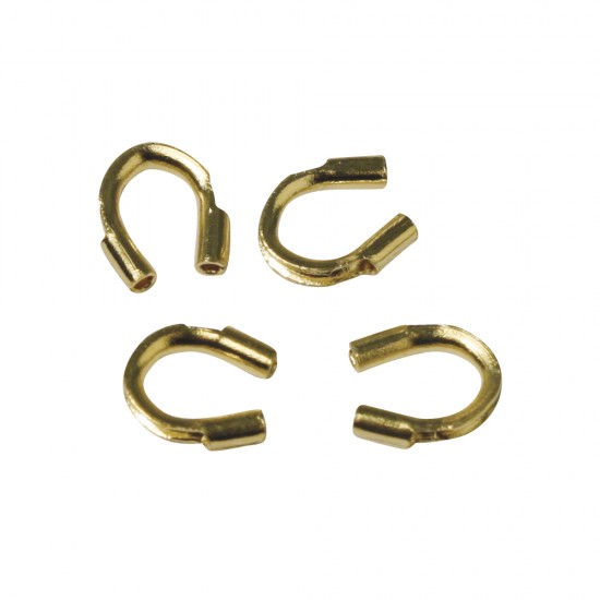 Wire protection, gold, 4x3mm, t-bag 4pcs.