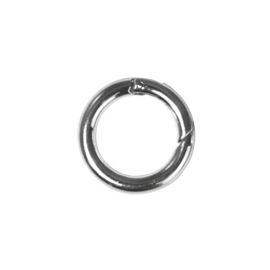 Ring closure, round, 25mm o, platinum, tab-bag 1pc.