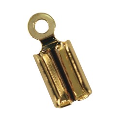 Connection f. jeweller cords, gold, 4mm, t-bag 4pcs. Connection f. jeweller cords, gold, 4mm, t-bag 4pcs.