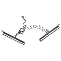 Clasp, platinum, 30mm, t-bag 1 pc. Clasp, platinum, 30mm, t-bag 1 pc.