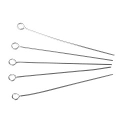 Stainless steel chain stitch pins, platinum, 40x0.7mm, tab-bag 10pcs. Stainless steel chain stitch pins, platinum, 40x0.7mm, tab-bag 10pcs.