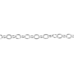 Stainless steel plain coil chain,o7.5mm, platinum, tab-bag 60cm Stainless steel plain coil chain,o7.5mm, platinum, tab-bag 60cm