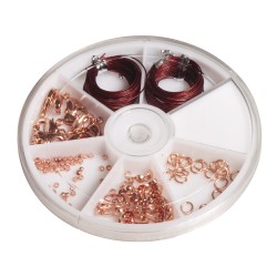 Starterset w. jewellery accessories, roz gold, 5 diff. accessory items, Starterset w. jewellery accessories, roz gold, 5 diff. accessory items,