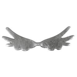 Metal- Angel wings, argintiu, 1.5x5.7cm, loop 1x3mm,tab-bag 1pc Metal- Angel wings, argintiu, 1.5x5.7cm, loop 1x3mm,tab-bag 1pc