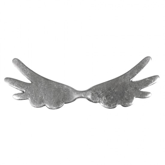 Metal- Angel wings, argintiu, 1.5x5.7cm, loop 1x3mm,tab-bag 1pc