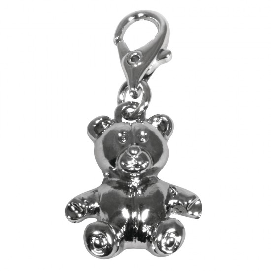 Funny-Charms: teddy bear, 16mm, with 12mm carabiner