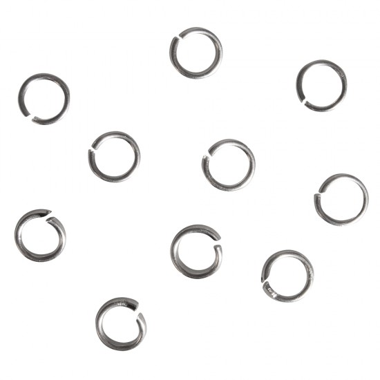 Ring, wide 10mm o, platinum, 2mm, tab-bag 10pc