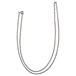 Element chain stainless steel, 60cm, 2,5, platinum, incl., tab-bag 1pc Element chain stainless steel, 60cm, 2,5, platinum, incl., tab-bag 1pc