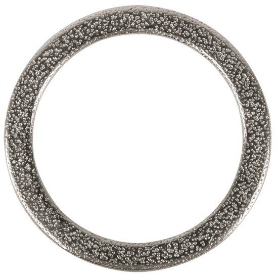 Metal- Jewellery-ring flat, 37mm o, argintiu, hammerosu, tab-bag 1pc