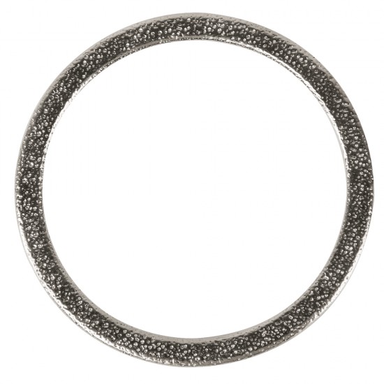 Metal- Jewellery-ring flat, 50mm o, argintiu, hammerosu, tab-bag 1pc