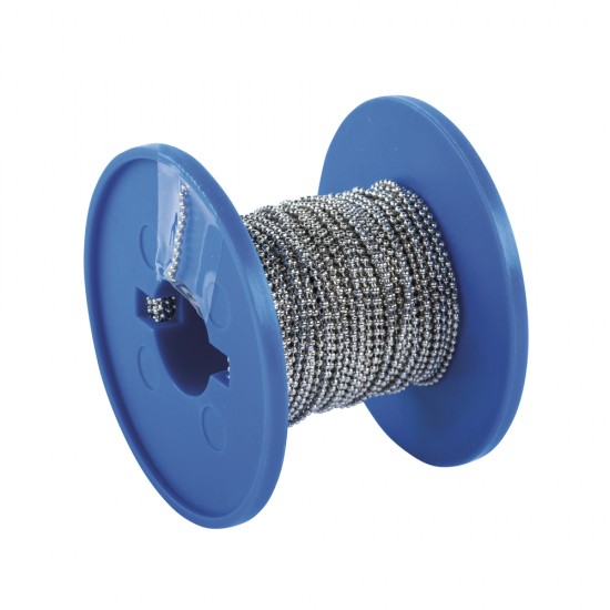 Brass ball chain,  0.8mm o, platinum