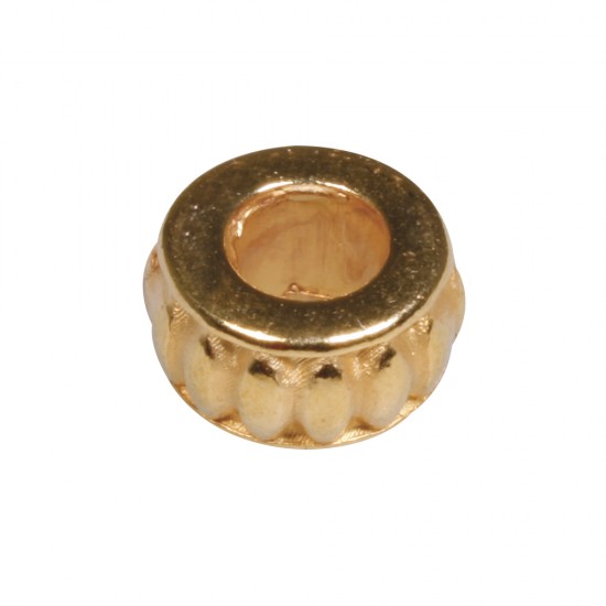 Metal- Round, 9mm o, gold, big hole5mm o