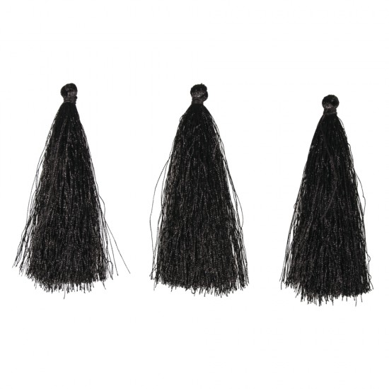 Tassel, negru, 90mm